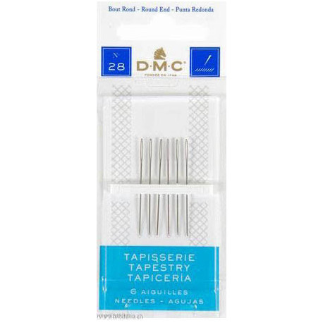 Dmc, lot de 6 aiguilles 28 à bout rond (1767-9)