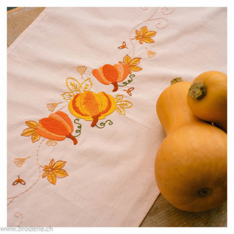 Vervaco, kit imprimé chemin de table Citrouilles d'automne (PN0222379)