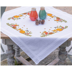 Vervaco, kit imprimé nappe Animaux d'automne (PN0223035)