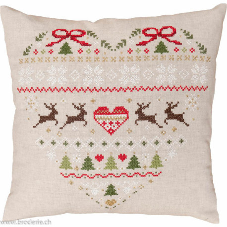 Vervaco, kit imprimé coussin de Noël (PN0219159)