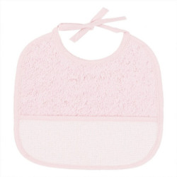 DMC, Bavoir 6 mois éponge rose (DMC-RS1427)