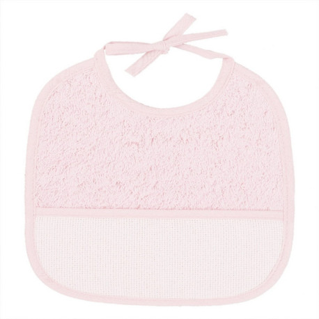 DMC, Bavoir 6 mois éponge rose (DMC-RS1427)