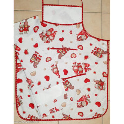 La Chiocciolina, Tablier de Noël avec lutins (NA00742.04)