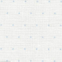 Zweigart, Lin Cashel 11 fils/cm mini-Dotz blancs points bleus (3281-1129)