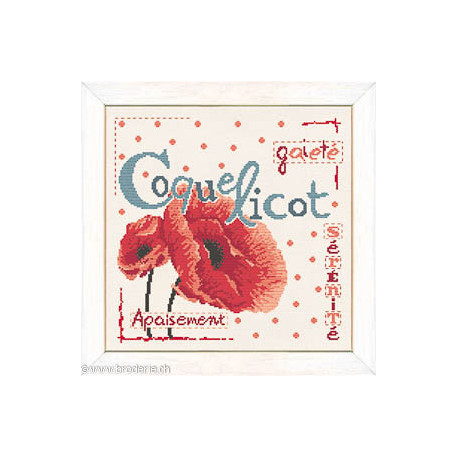 LiliPoints, Grille Côté jardin - Coquelicots (J001)