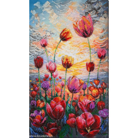 Abris Art, kit perles Spring rhythmprintemps,tulipes. (AAB-943)