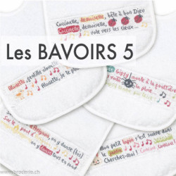 LiliPoints, Grille Naissance - Bavoirs 5 (B041)