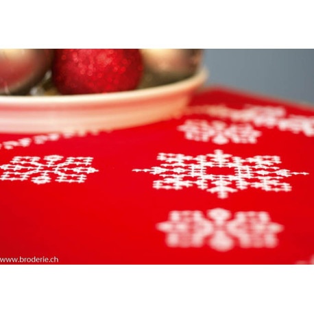 Vervaco, kit chemin de table Festival de rouge (PN0012919)