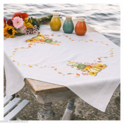 Vervaco, kit imprimé nappe Citrouilles et feuilles (PN0206982)