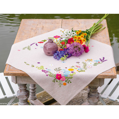 Vervaco, kit imprimé nappe Un printemps joyeux (PN0216907)