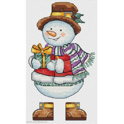 Andriana, kit Snowman with a gift (SANS-78)