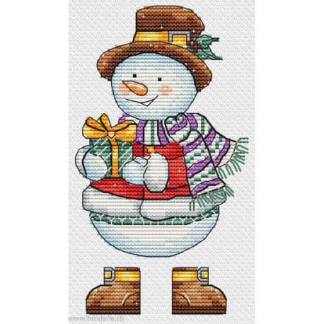 Andriana, kit Snowman with a gift (SANS-78)