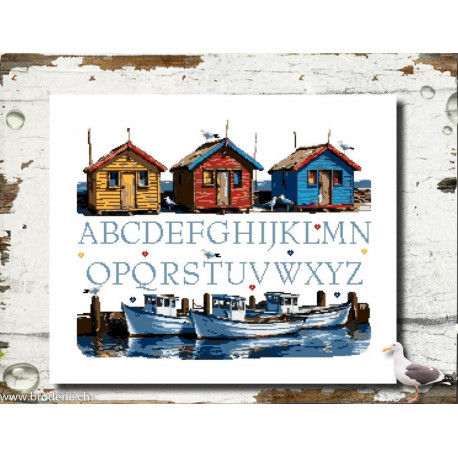 Isabelle Vautier, grille Les cabanes du port (ISA63)