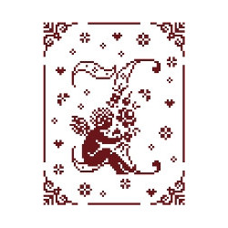 Couleur d'étoile, grille Mon Ange lettre I (CE0079I)