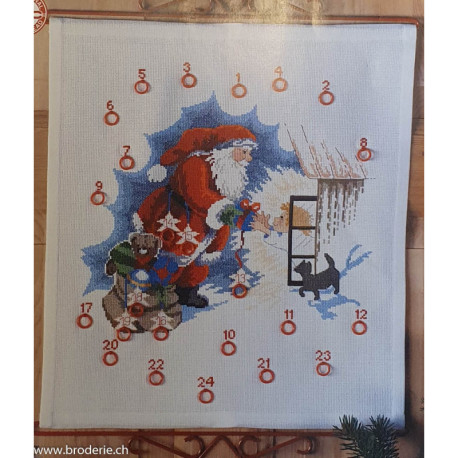 Permin, kit calendrier de l'avent Père-Noël et enfant (PE34-5213)