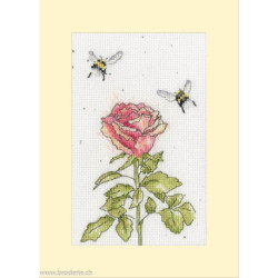Bothy Threads, kit carte de voeux Bee Mine Forever (BOXGC59)