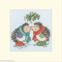 Bothy Threads, kit carte de voeux Christmas Kiss (BOXMAS79)