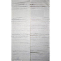 Graziano, Linge de cuisine blanc lamé argent Shantung Natale (CU6483)