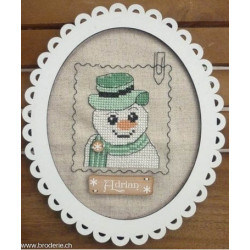 La Cigogne qui brode, grille Bonhomme de neige homme (NO-17)