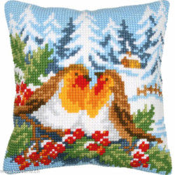Vervaco, kit coussin Rouge-gorge en hiver (PN0197900)