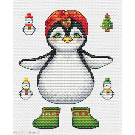 Andriana, kit Penguin with a garland (SANP-70)