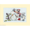 Bothy Threads, kit carte de voeux Hat, Scarf, Gloves! (BOXMAS77)