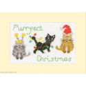 Bothy Threads, kit carte de voeux Purrfect Christmas (BOXMAS91)