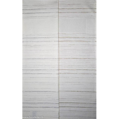 Graziano, Linge de cuisine blanc lamé argent Shantung Natale (CU6483)