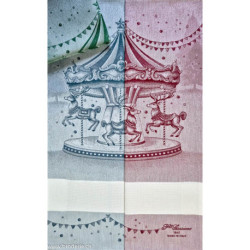 Graziano, Linge de cuisine rouge foncé carrousel (CU6497)