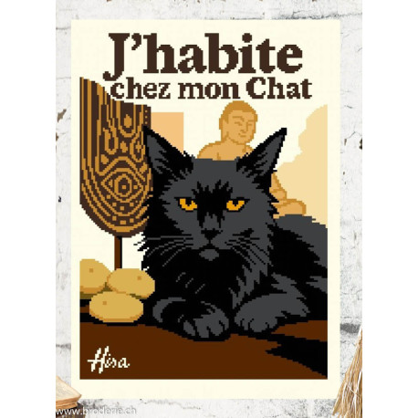 Isabelle Vautier, grille J'habite chez mon chat (AF07)