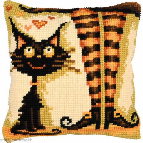 Vervaco, kit coussin Chat aime sorcière (PN0216228)