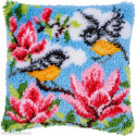 Vervaco, kit coussin point noué Mésanges & magnolia (PN0190868)
