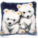 Vervaco, kit coussin point noué Petits ours polaire (PN0204524)