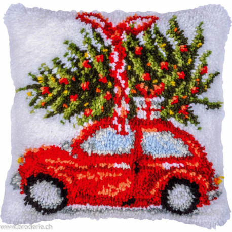 Vervaco, kit coussin point noué Voiture de Noël (PN0221691)