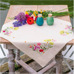 Vervaco, kit imprimé nappe Fleurs sauvages (PN0222237)