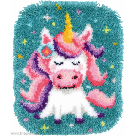 Vervaco, kit tapis modelé au point noué Licorne (PN0233650)