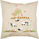 Vervaco, kit imprimé coussin Moutons dans le pré (PN0237437)