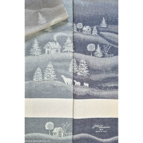 Graziano, Linge de cuisine gris Innevato (CU6507)