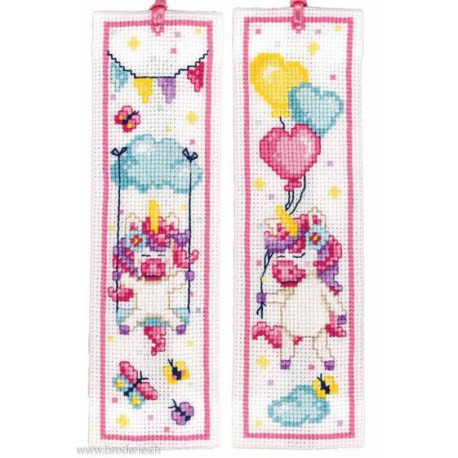 Vervaco, kit marque-page Licorne lot de 2 (PN0231677)