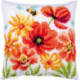 Vervaco, kit coussin au point de croix Coquelicots & fleurs (PN0229215)