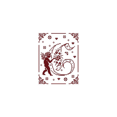 Couleur d'étoile, grille Mon Ange lettre G (CE0079G)
