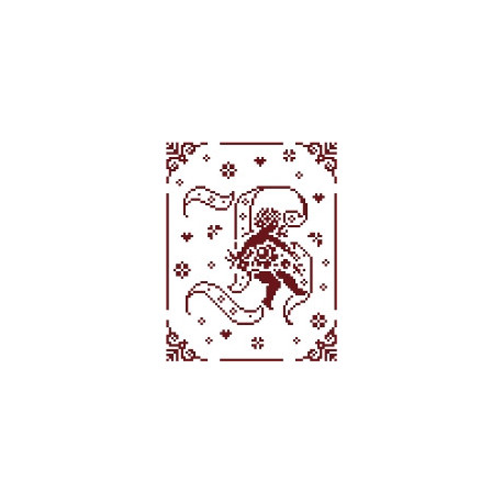 Couleur d'étoile, grille Mon Ange lettre H (CE0079H)
