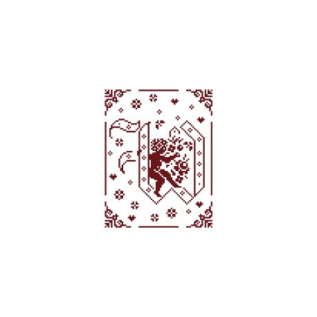 Couleur d'étoile, grille Mon Ange lettre W (CE0079W)