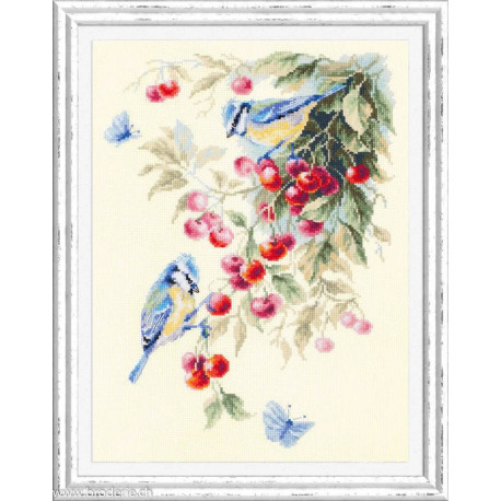Magic Needle, kit Blue Tits and Cherry (MN130-021)
