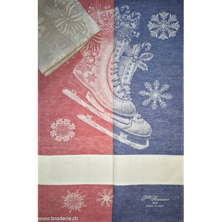 Graziano, Linge de cuisine bleu Patinage (CU6516)