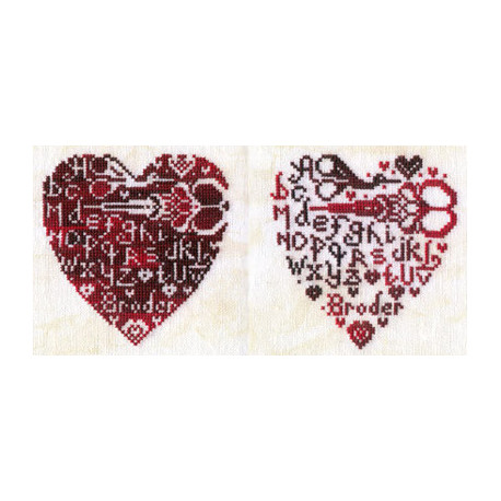 Isabelle Vautier, grille 2 P'tits coeurs ciseaux (RV133)