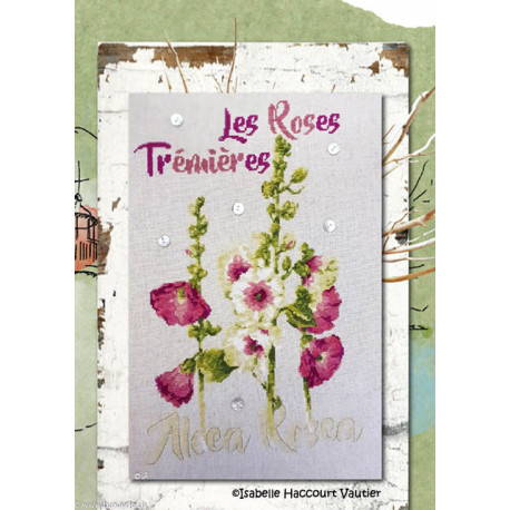 Isabelle Vautier, grille Les roses trémières (ISA29)