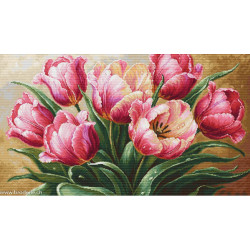 Luca-S, kit canevas petits points Graceful Tulips (LUCASG718)