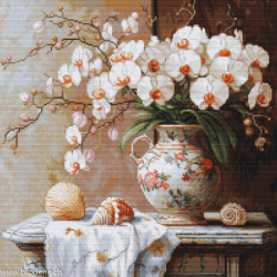 Luca-S, kit canevas petits points The Elegance of the Orchid (LUCASG714)