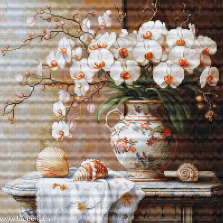 Luca-S, kit canevas petits points The Elegance of the Orchid (LUCASG714)